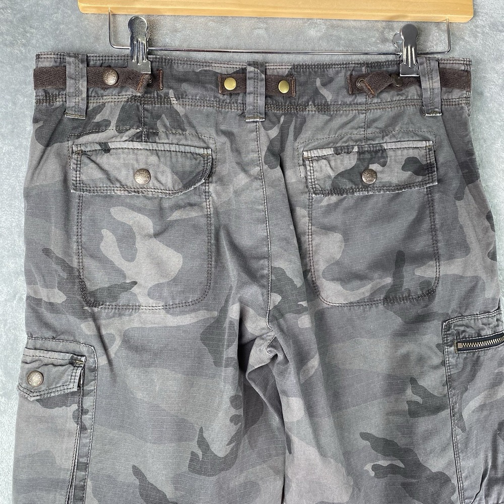 Vintage Polo Jeans Co Ralph Lauren Pants Womens Size 10 Camo Cargo Wide Leg Y2K - Picture 12 of 16